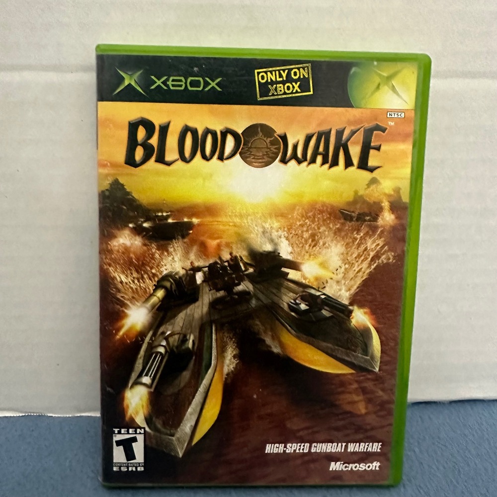 Blood Wake Microsoft Xbox Game Original CIB Complete with Manual Naval Combat